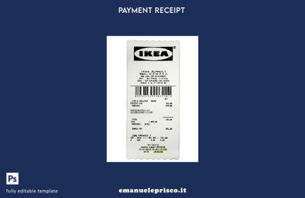 stile verificato Ikea con modello di controllo di pagamento